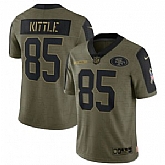 Nike San Francisco 49ers 85 George Kittle 2021 Olive Salute To Service Limited Jersey Dyin,baseball caps,new era cap wholesale,wholesale hats